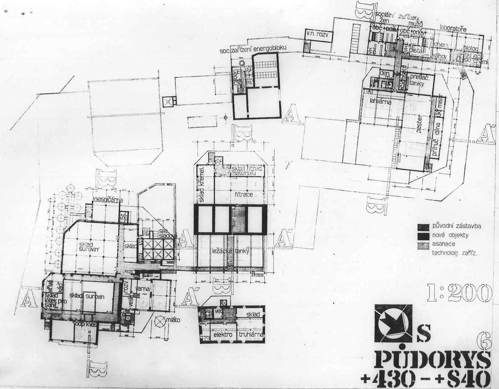 pivovar Trutnov půdorys +430 - +840